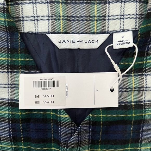 Janie and Jack Plaid Vest - Picture 2 of 7